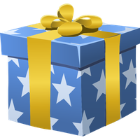 Blue Golden Ribbon Gift Xmas Tree Download Image