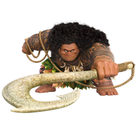 Maui Large Moana Transparent Disney Merry Christmas Cards Download Image
